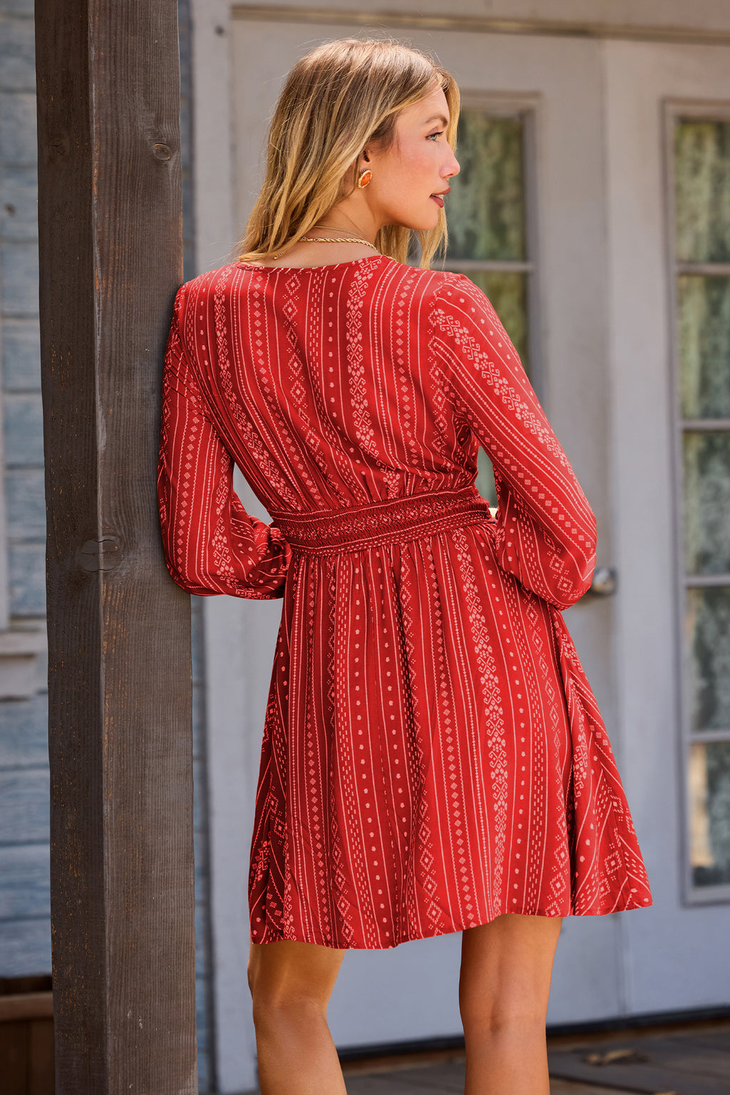 Keep Them Guessing Geo Mini Dress