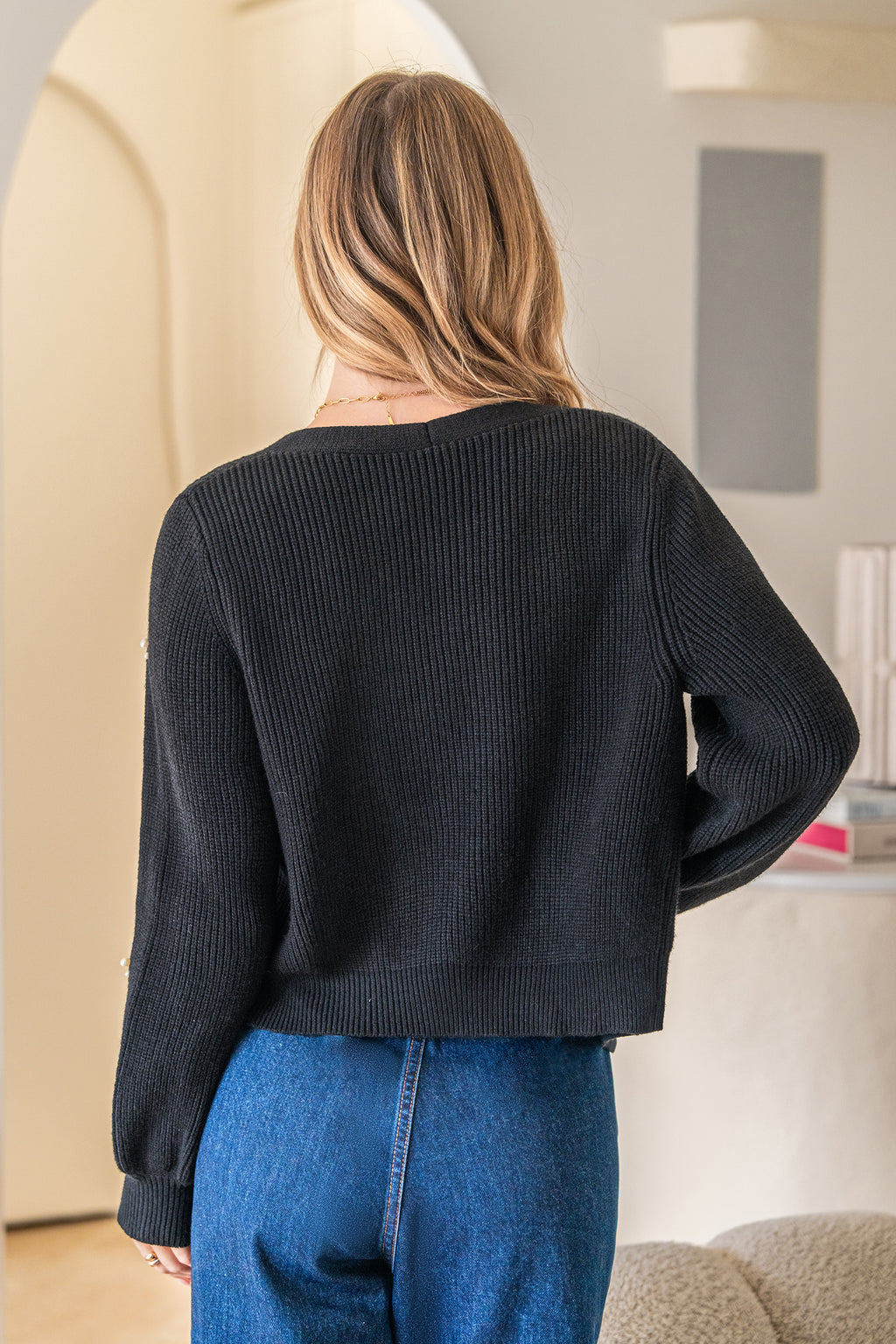 Between Seasons Black Cardigan