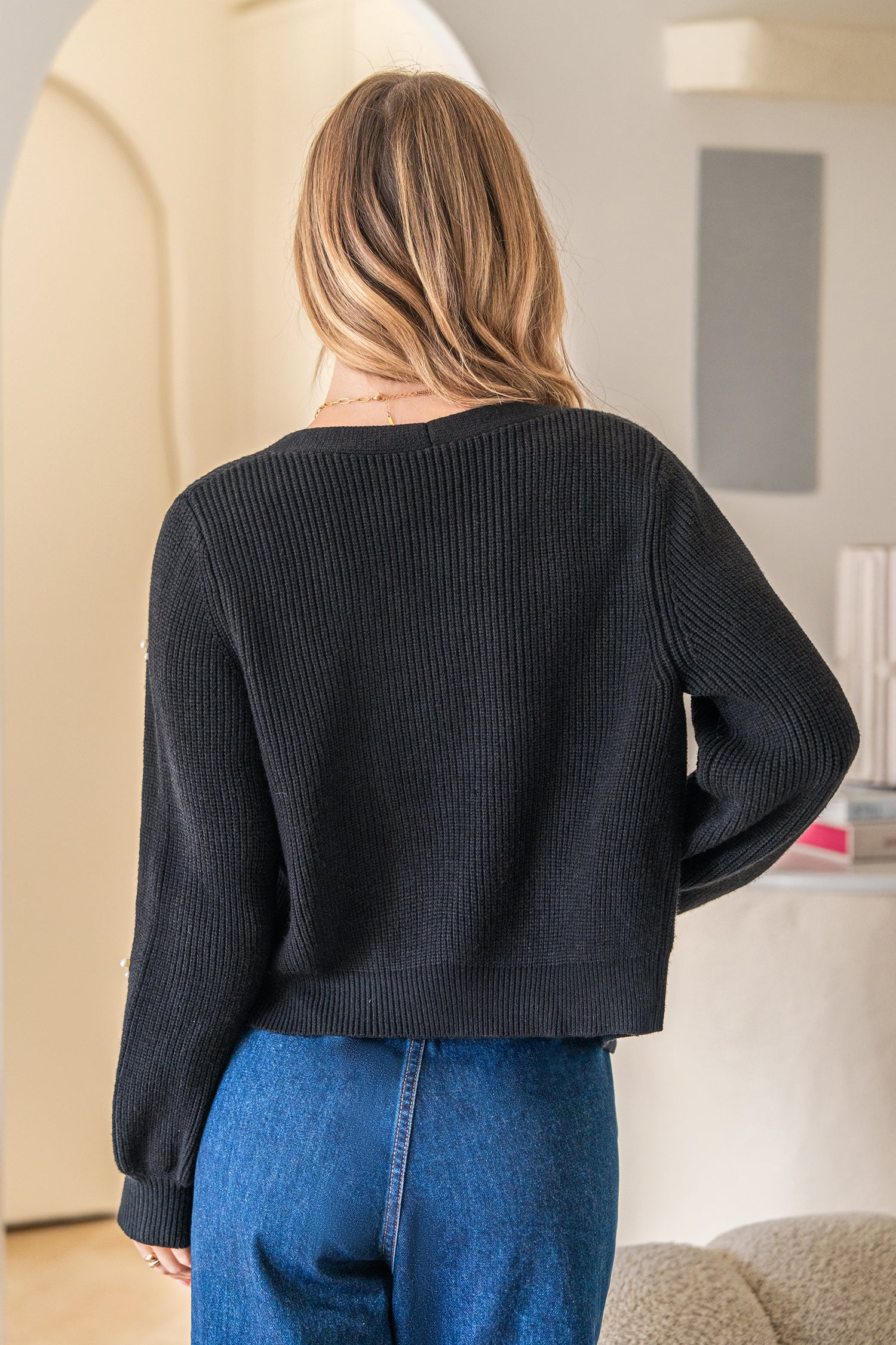 Between Seasons Black Cardigan