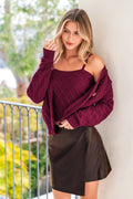 Wild Berry Red Knit Top