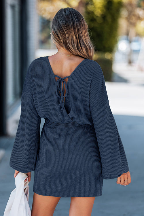 Angel Numbers Blue Mini Dress