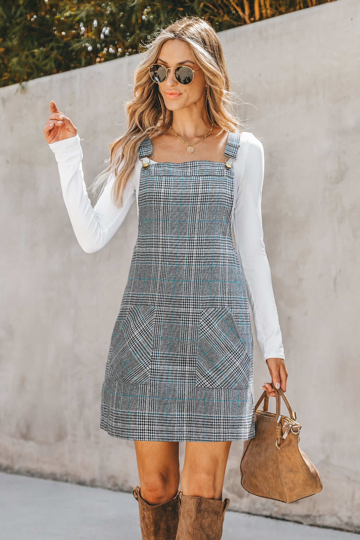 Weekend Edit Plaid Mini Dress