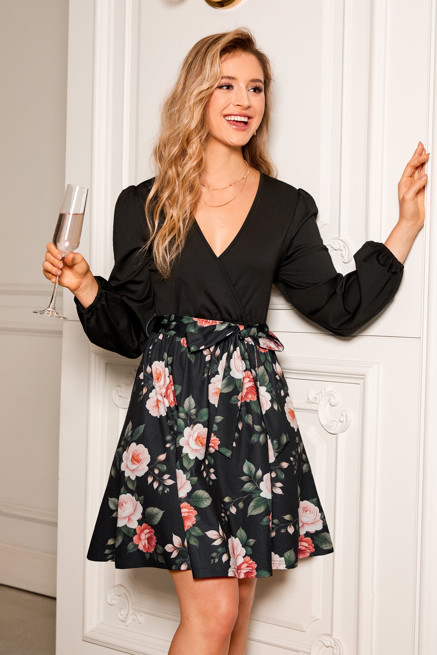 Big Romantic Floral Mini Dress