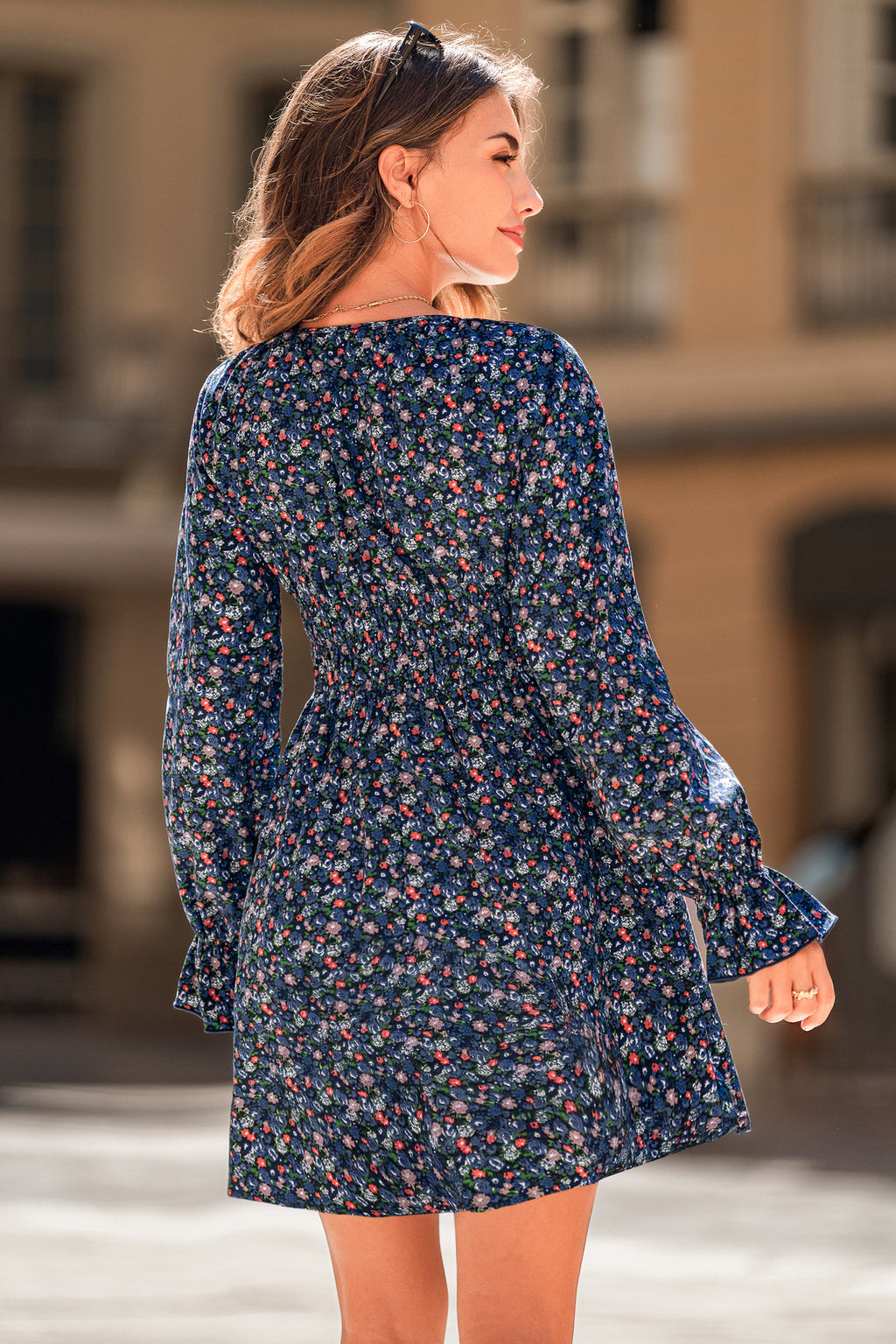 Starlit Garden Floral Mini Dress