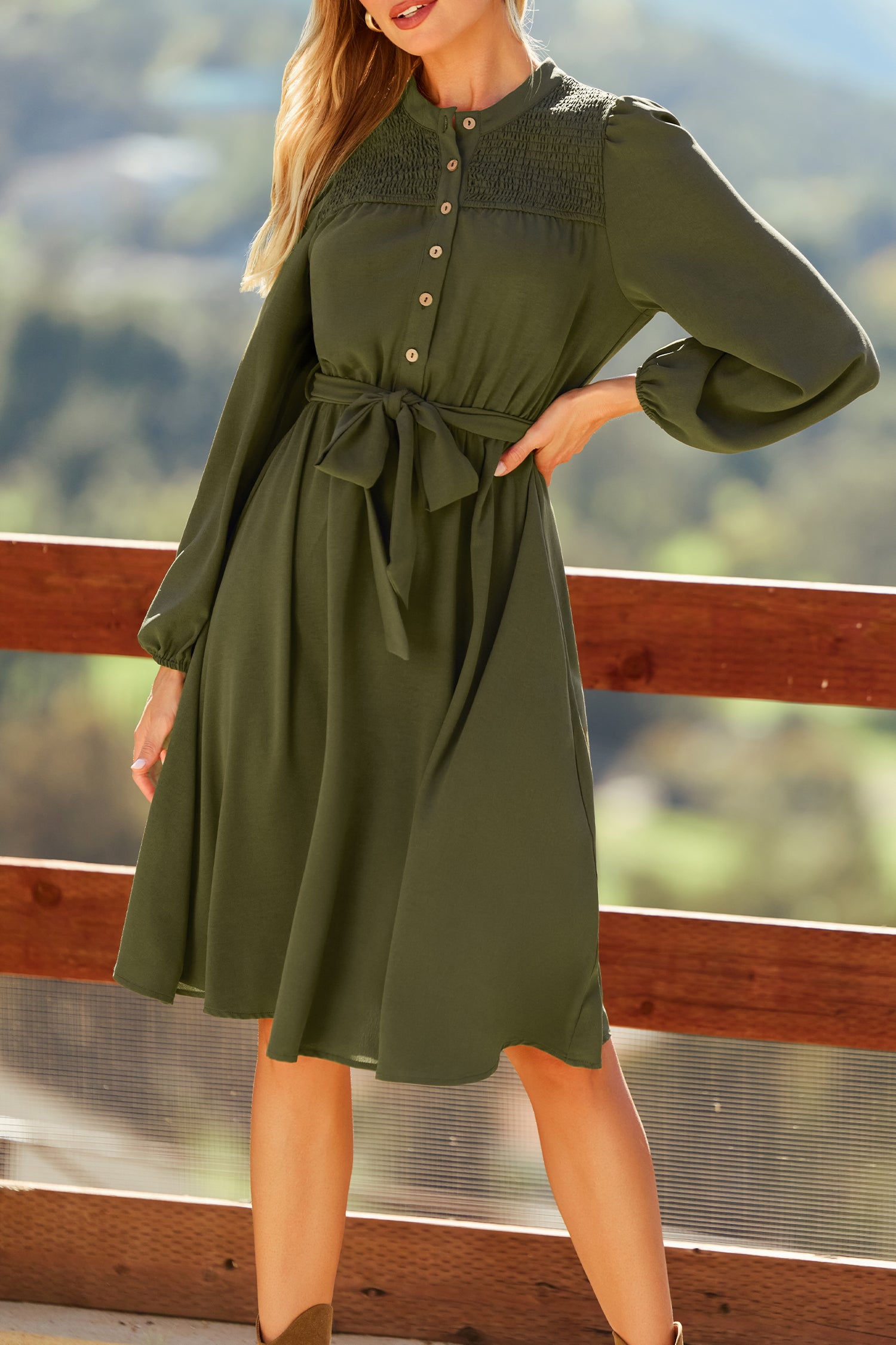 Ride It Out Green Midi Dress