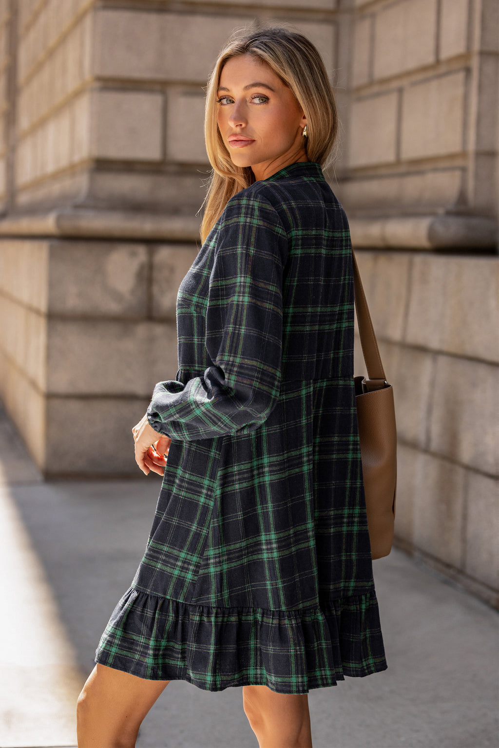 Check the Vibe Plaid Mini Dress