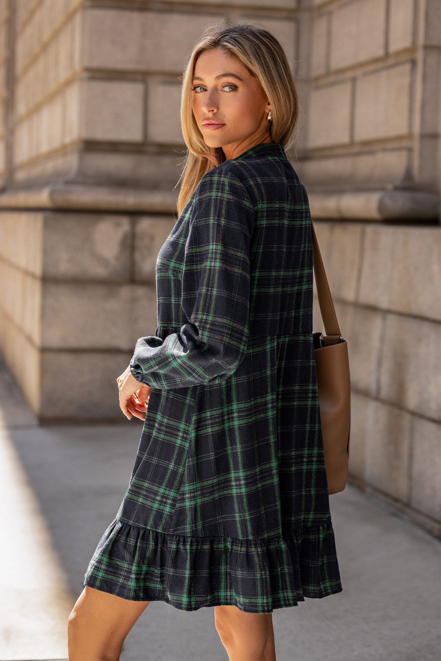 Check the Vibe Plaid Mini Dress