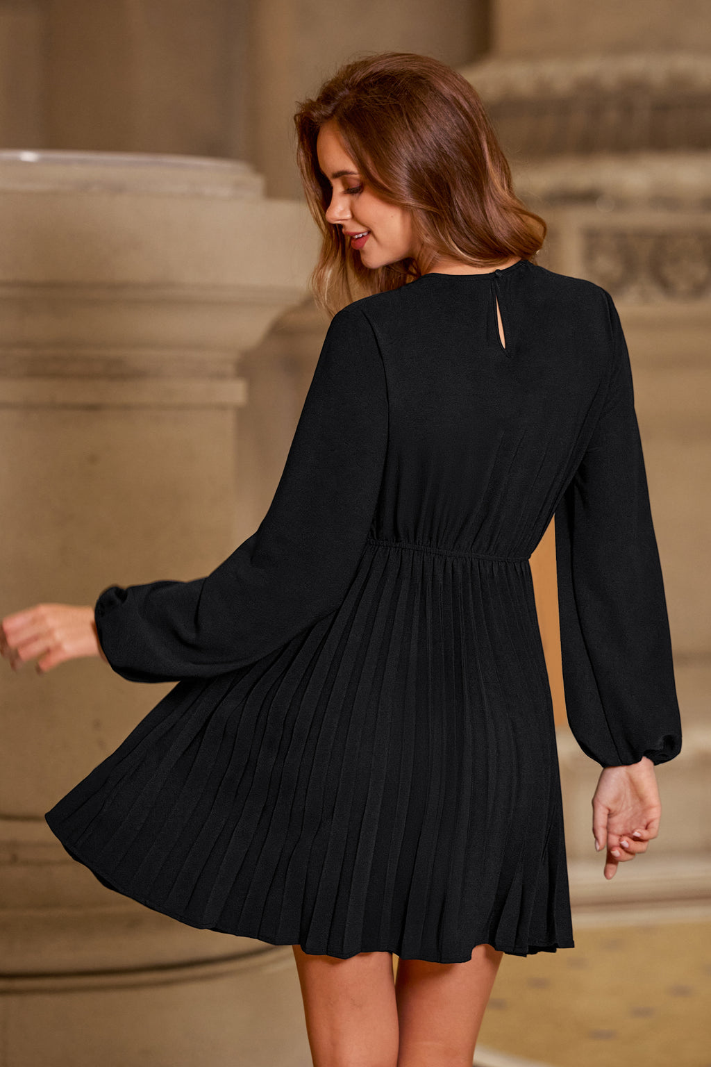 Midnight Mystery Black Mini Dress