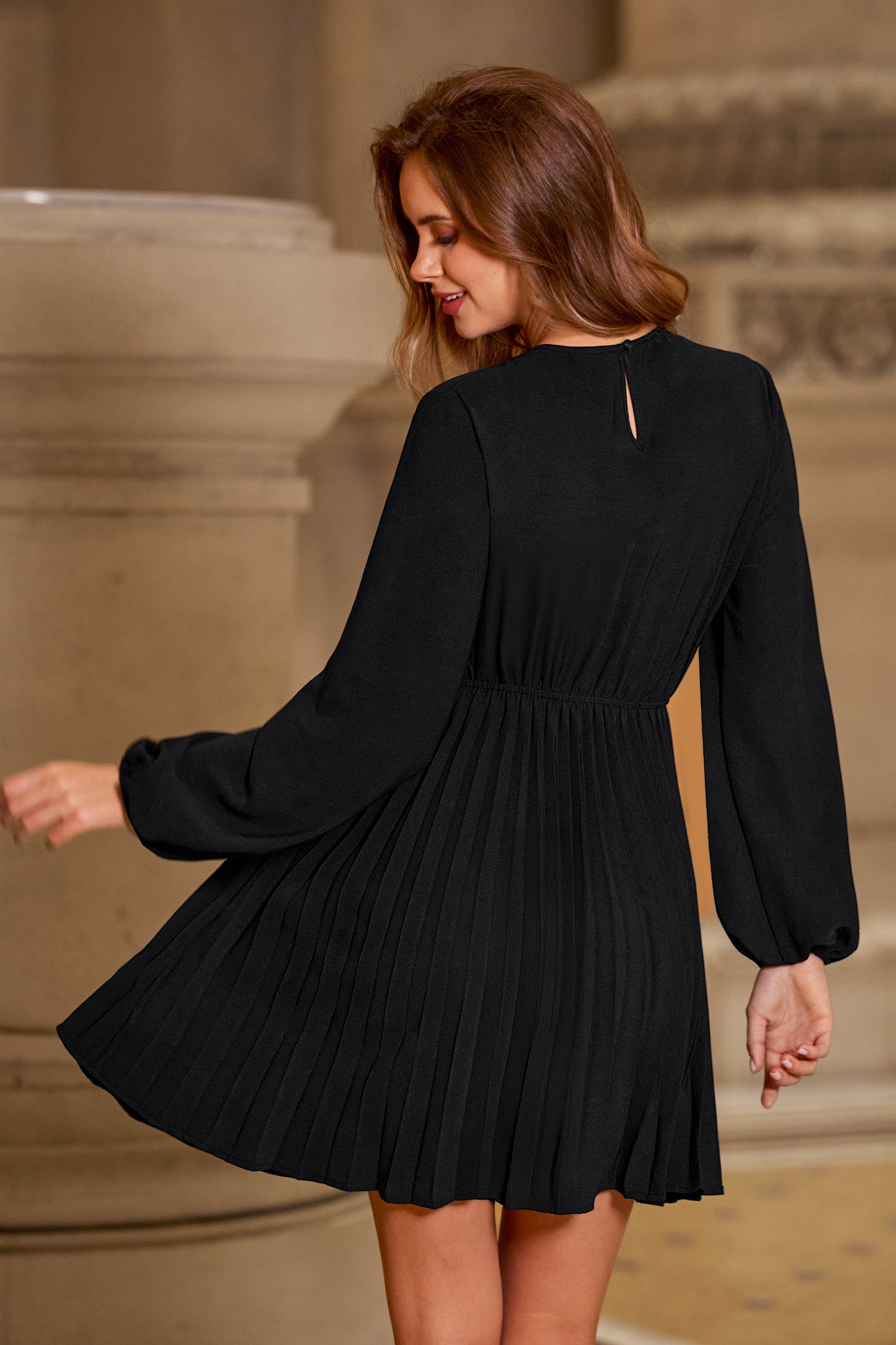 Midnight Mystery Black Mini Dress