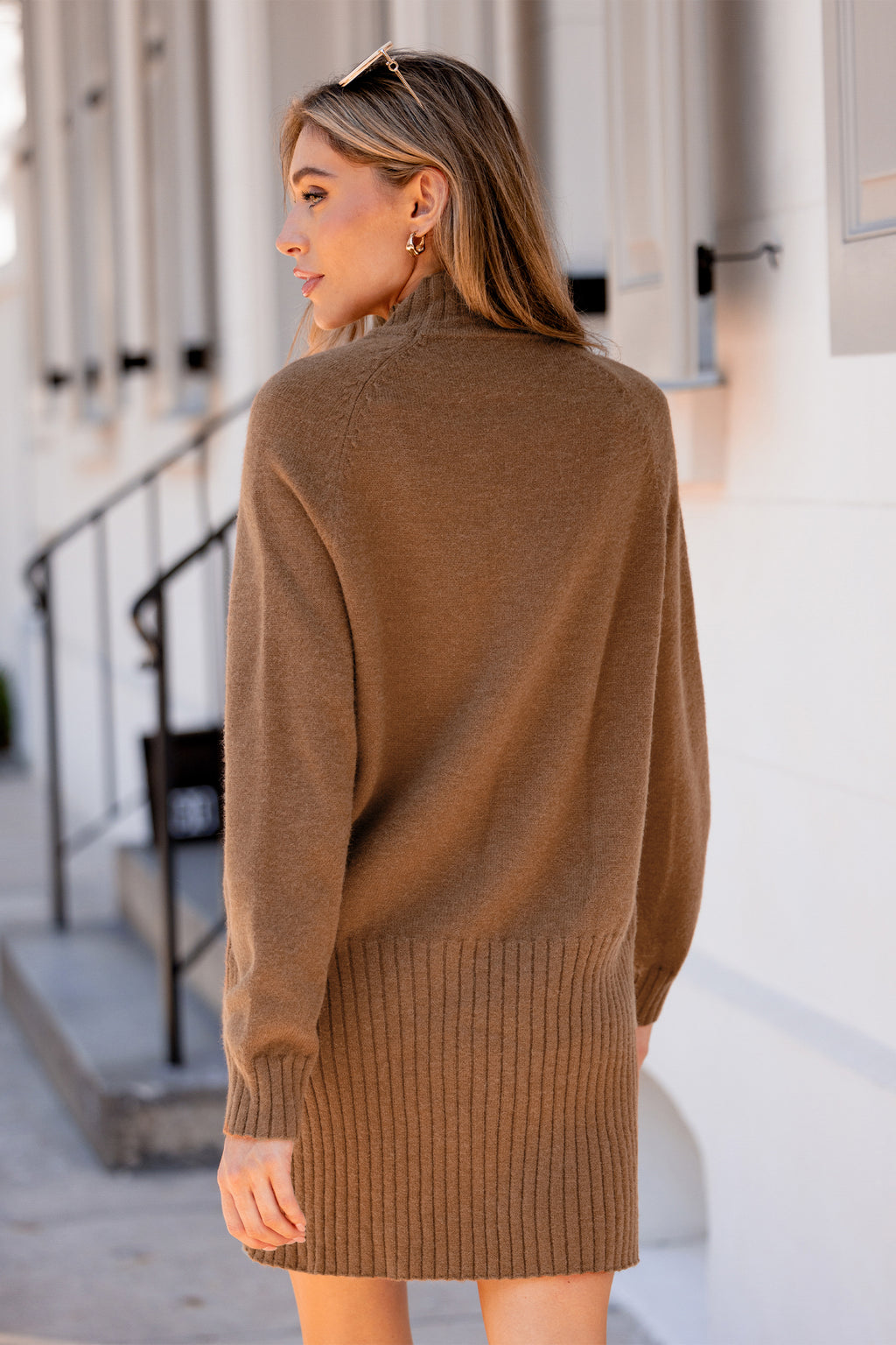 Cocoa Mood Brown Sweater Dress