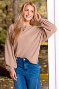 Latte Swirl Beige Top