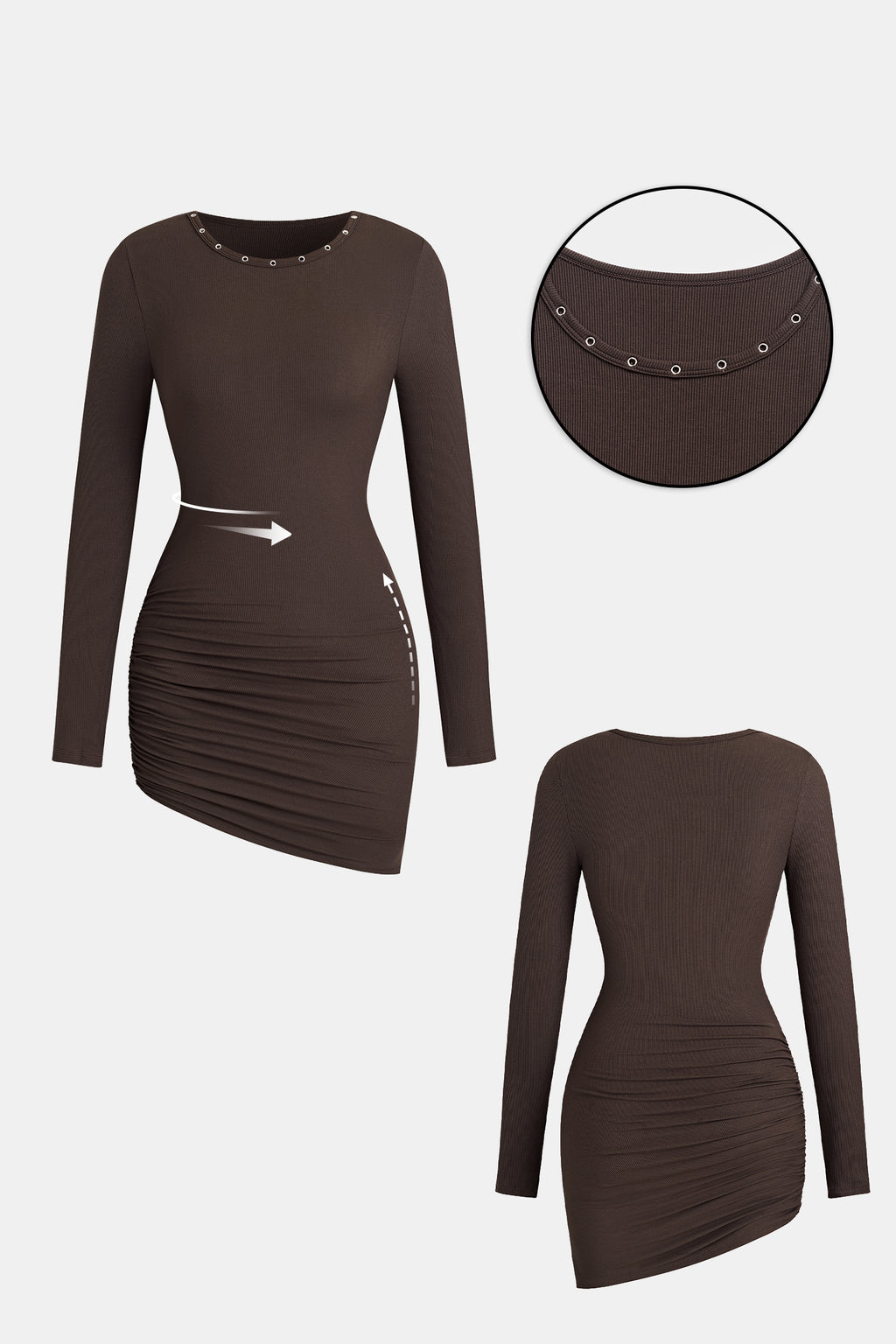 Stay Neutral Brown Mini Dress