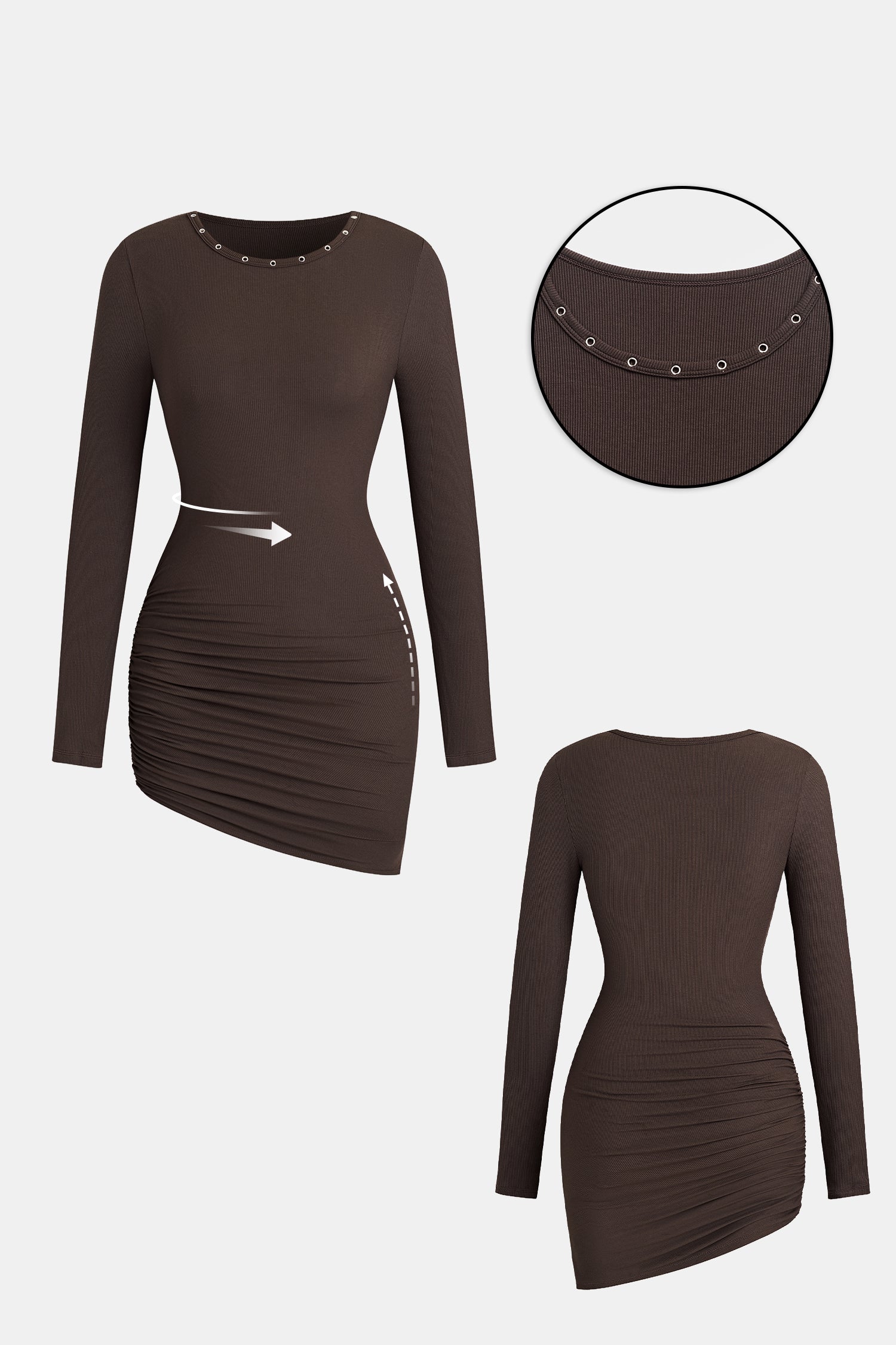 Stay Neutral Brown Mini Dress