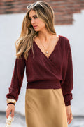 Falling for Fall Red Reversible Sweater