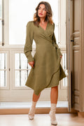 Right Place Right Time Green Midi Dress