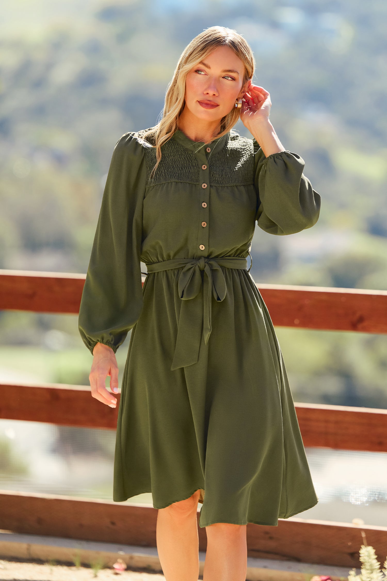 Ride It Out Green Midi Dress