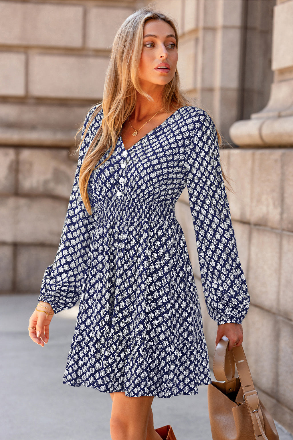 Vintage Whispers Ornate Mini Dress