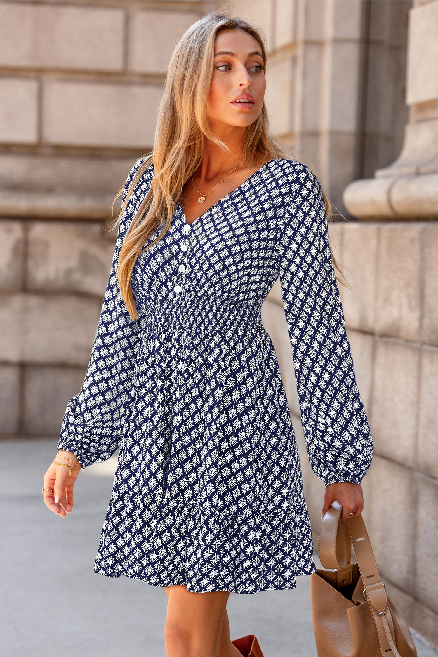 Vintage Whispers Ornate Mini Dress