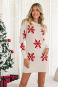 First Snow Christmas Sweater Dress