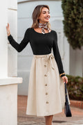 Sweet Praline Two-Toned Midi Dress
