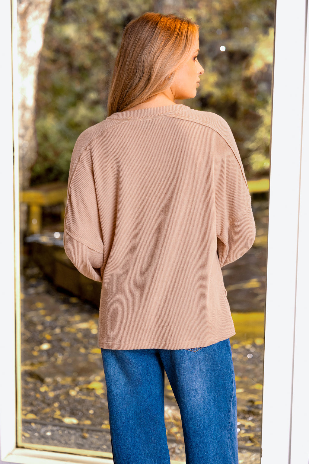 Latte Swirl Beige Top