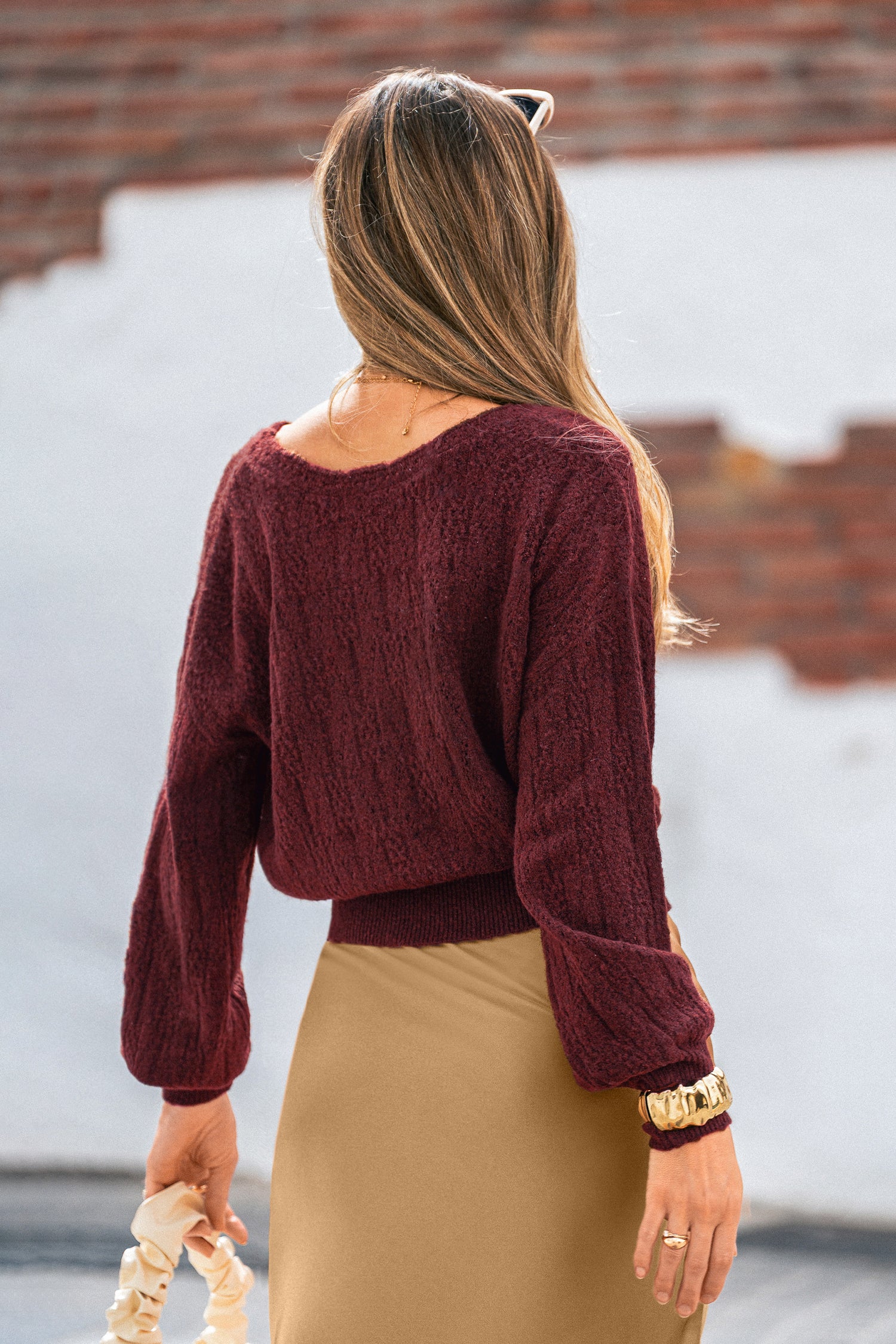 Falling for Fall Red Reversible Sweater